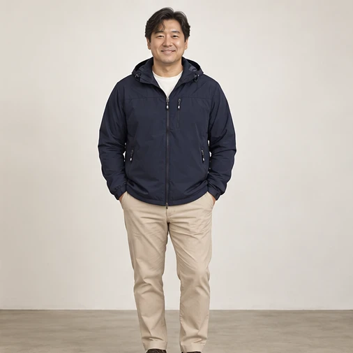 아우터와 함께 입은 일상복 코디