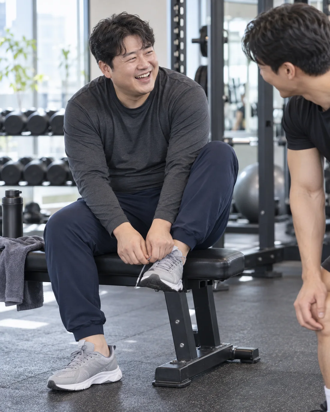 상의와 함께 입은 활동·취미 코디