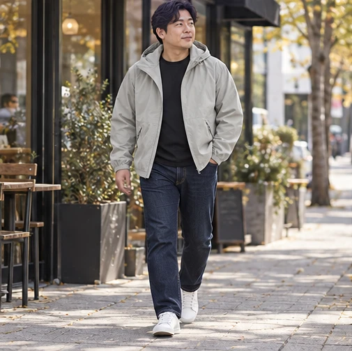 신발와 함께 입은 일상복 코디