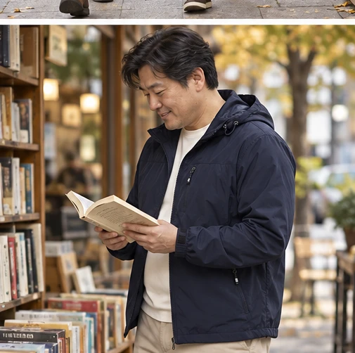 상의와 함께 입은 일상복 코디