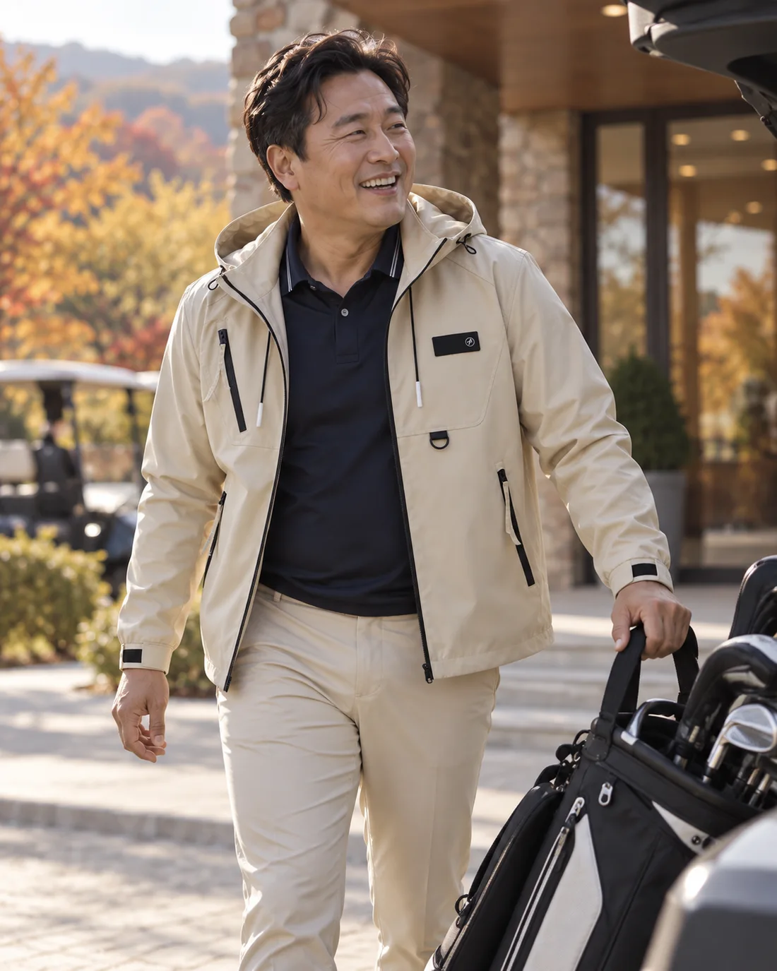 하의와 함께 입은 활동·취미 코디