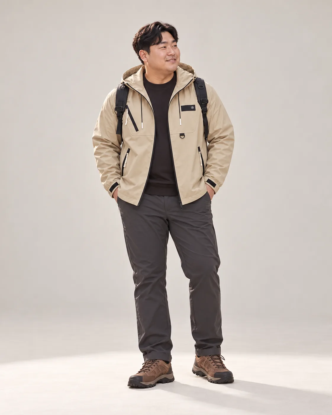 상의와 함께 입은 등산복 코디