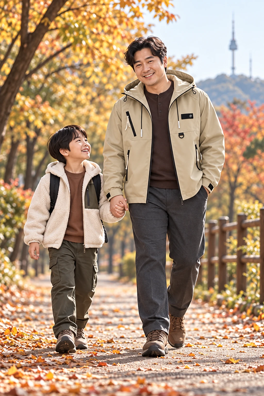 아이와 외출 코디 화보